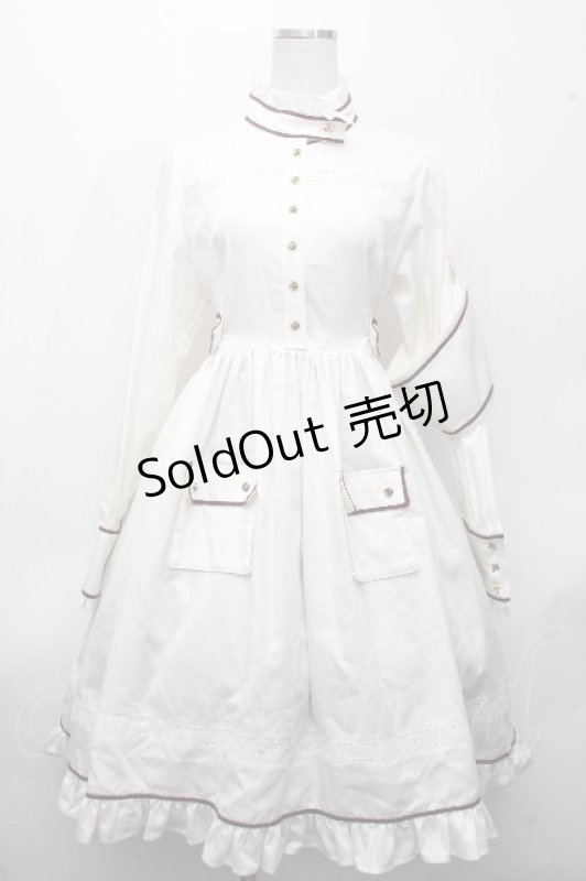 画像1: ALICE and the PIRATES / Roses cross emblemナースワンピース  キナリｘボルドー S-26-04-18-1048-PA-OP-HR-ZS (1)