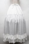 画像1: Chalmiere / ロングフリルペチスカート  白 S-26-04-18-1055-0-SK-HR-ZS (1)