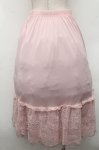 画像2: axes femme / 繊細レースミディ丈ペチスカート  ピンク S-26-04-18-1056-AX-SK-HR-ZS (2)
