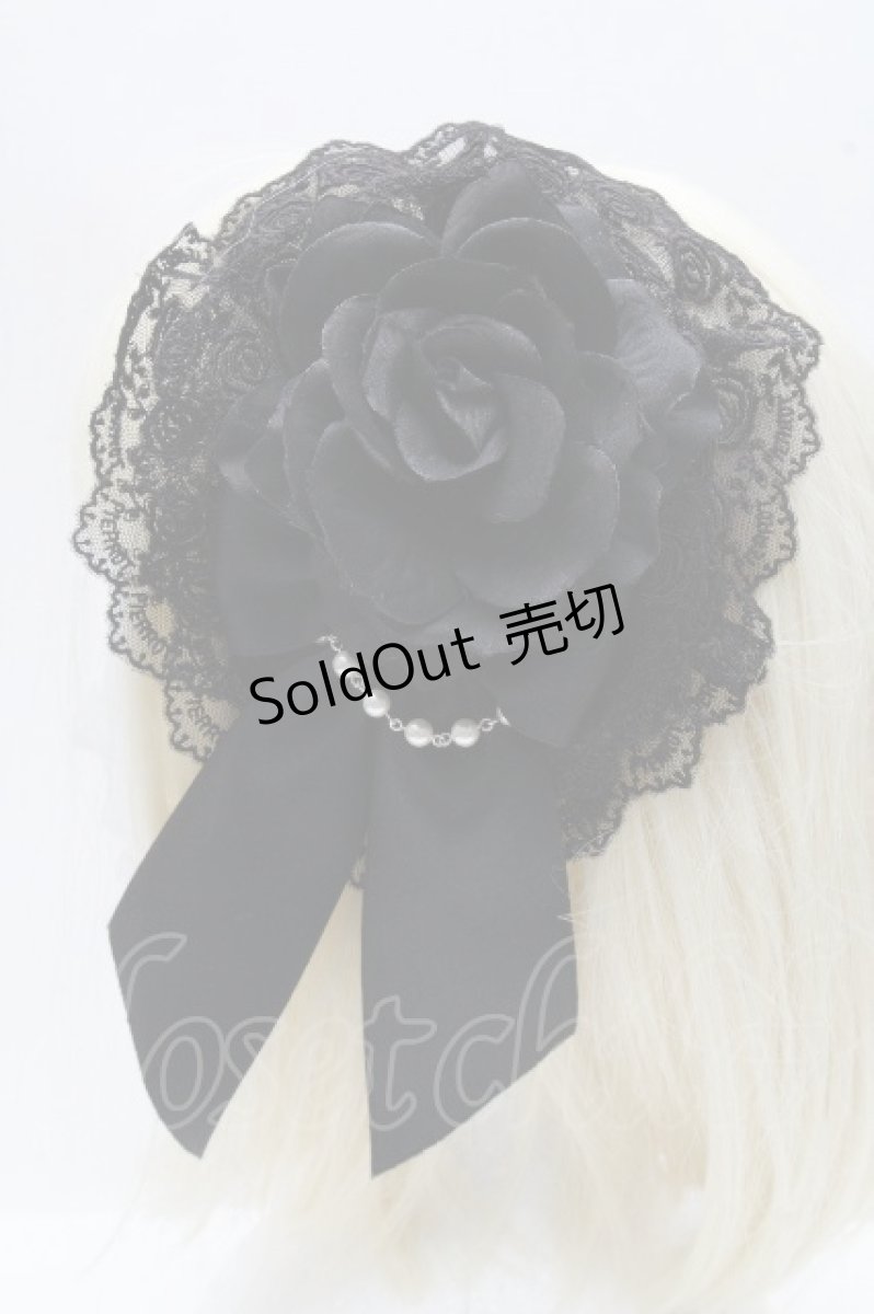 画像2: ATELIER PIERROT / 薔薇レースカチューシャ  黒 S-26-04-18-1008-EL-ZA-HR-ZS (2)
