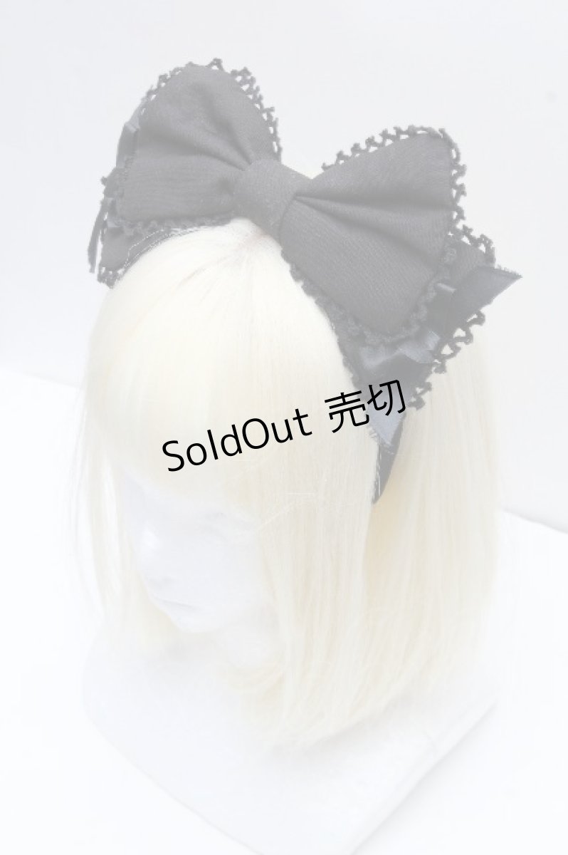 画像1: LOLITA / リボンカチューシャ  黒 S-26-04-18-1009-LO-TO-HR-ZS (1)