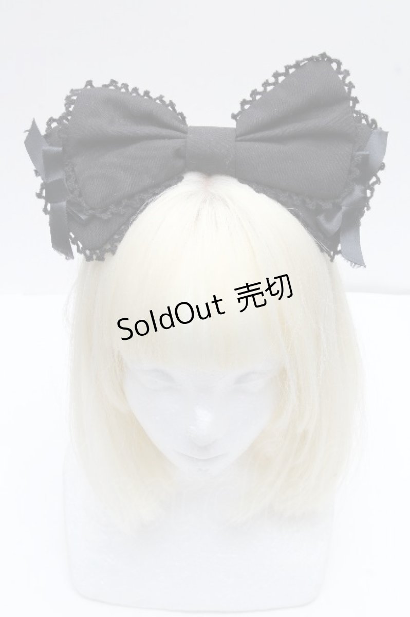 画像2: LOLITA / リボンカチューシャ  黒 S-26-04-18-1009-LO-TO-HR-ZS (2)