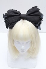 画像2: LOLITA / リボンカチューシャ  黒 S-26-04-18-1009-LO-TO-HR-ZS (2)