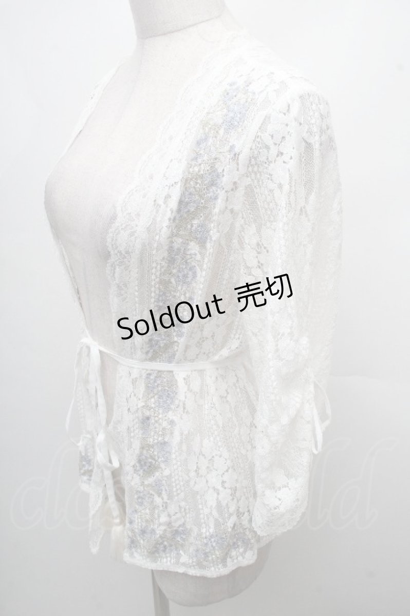 画像3: axes femme / フラワー刺繍レースカーデ/ミュルーズ染織美術館コラボ  白 S-26-04-18-1016-AX-TO-HR-ZS (3)