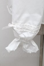 画像4: Chalmiere / プチリボン丸襟ブラウス  白 S-26-04-18-1017-0-BL-HR-ZS (4)