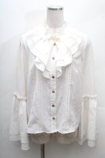 画像1: Amavel / アンティークバックル フレアスリーブブラウス F 白 S-26-04-18-1018-CA-BL-TE-ZS (1)