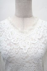 画像3: axes femme / パール&ラインストーン総レーストップス  白 S-26-04-18-1020-AX-TO-HR-ZS (3)
