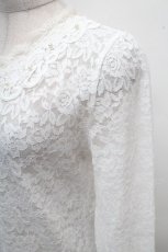画像4: axes femme / パール&ラインストーン総レーストップス  白 S-26-04-18-1020-AX-TO-HR-ZS (4)