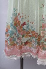 画像4: axes femme / チュールプリントチュニック  オフｘグリーン S-26-04-18-1023-AX-TO-HR-ZS (4)