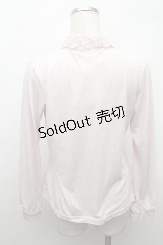 画像2: axes femme / レースカラーカットブラウス  ピンク S-26-04-18-1029-AX-TO-HR-ZS (2)