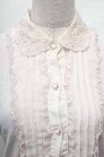 画像3: axes femme / レースカラーカットブラウス  ピンク S-26-04-18-1029-AX-TO-HR-ZS (3)