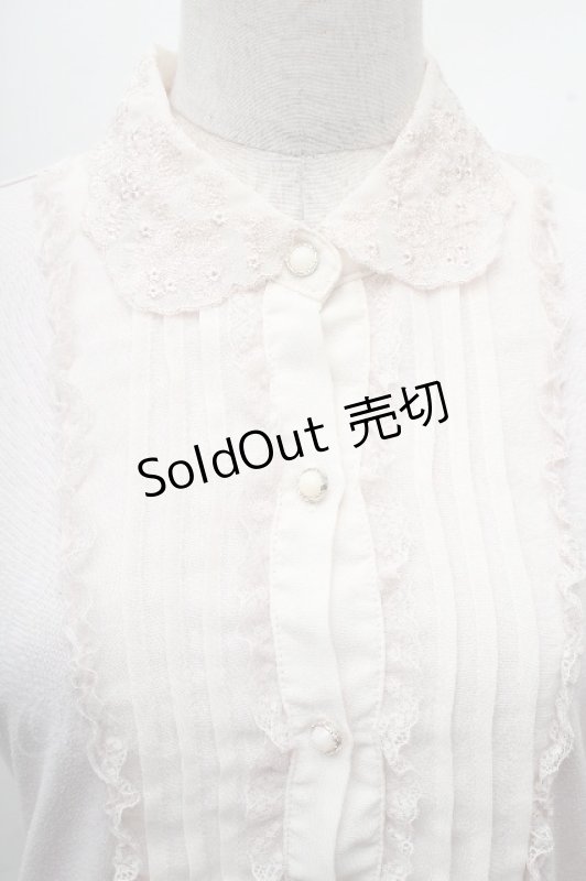 画像3: axes femme / レースカラーカットブラウス  ピンク S-26-04-18-1029-AX-TO-HR-ZS (3)