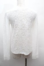 画像2: axes femme / パール&ラインストーン総レーストップス  白 S-26-04-19-004-AX-TO-HR-ZS (2)