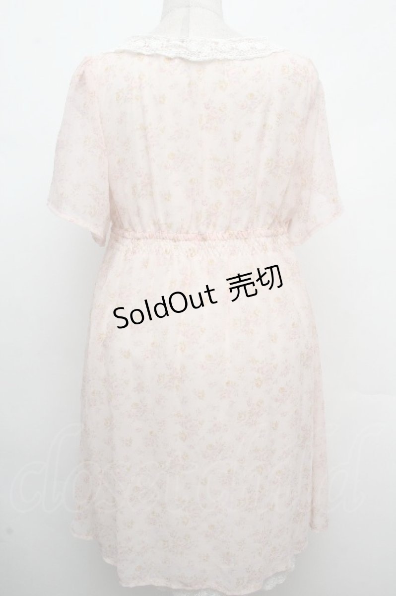 画像2: LOLITA / 花柄シフォン切替チュニック  ピンク S-26-04-19-041-LO-TO-HR-ZS (2)