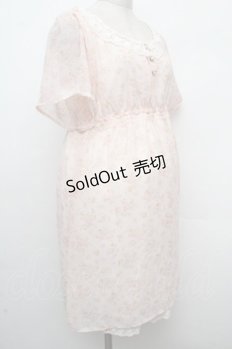 画像3: LOLITA / 花柄シフォン切替チュニック  ピンク S-26-04-19-041-LO-TO-HR-ZS (3)