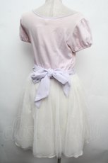 画像2: E hyphen world gallery / Disney/チュール切替ワンピース  ピンクｘラベンダーｘアイボリー S-26-04-19-042-LO-OP-HR-ZS (2)