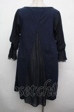 画像2: axes femme / バックシャンチュニック  紺 S-26-04-19-049-AX-BL-AS-ZS (2)
