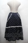 画像2: Jane Marple / Sprinkled flowers レーストリミングスカート M ネイビー S-26-04-19-057-JM-SK-SZ-ZS (2)