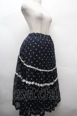 画像3: Jane Marple / Sprinkled flowers レーストリミングスカート M ネイビー S-26-04-19-057-JM-SK-SZ-ZS (3)
