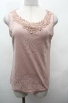 画像1: axes femme / レースモチーフタンクトップ  ピンクベージュ S-26-04-19-011-AX-TO-HR-ZS (1)