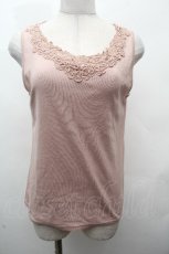 画像1: axes femme / レースモチーフタンクトップ  ピンクベージュ S-26-04-19-011-AX-TO-HR-ZS (1)