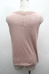 画像2: axes femme / レースモチーフタンクトップ  ピンクベージュ S-26-04-19-011-AX-TO-HR-ZS (2)