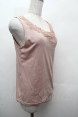 画像3: axes femme / レースモチーフタンクトップ  ピンクベージュ S-26-04-19-011-AX-TO-HR-ZS (3)
