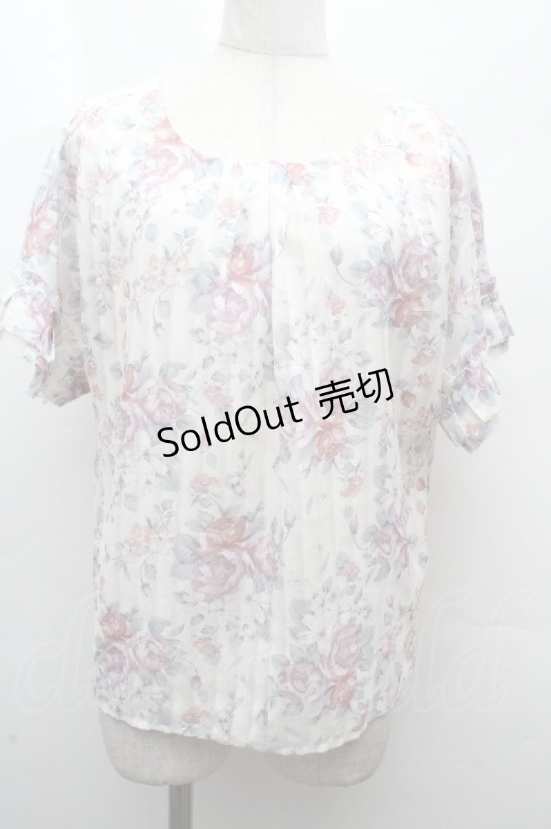 画像1: axes femme / シャドーストライプブラウス  オフ S-26-04-19-003-AX-BL-HR-ZS (1)