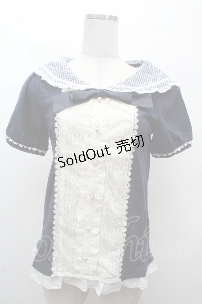 画像1: axes femme /  ブラウス風プルオーバー   S-26-04-19-024-AX-BL-HR-ZS (1)