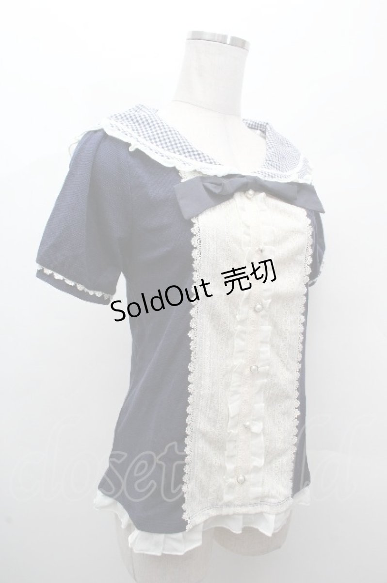 画像3: axes femme /  ブラウス風プルオーバー   S-26-04-19-024-AX-BL-HR-ZS (3)