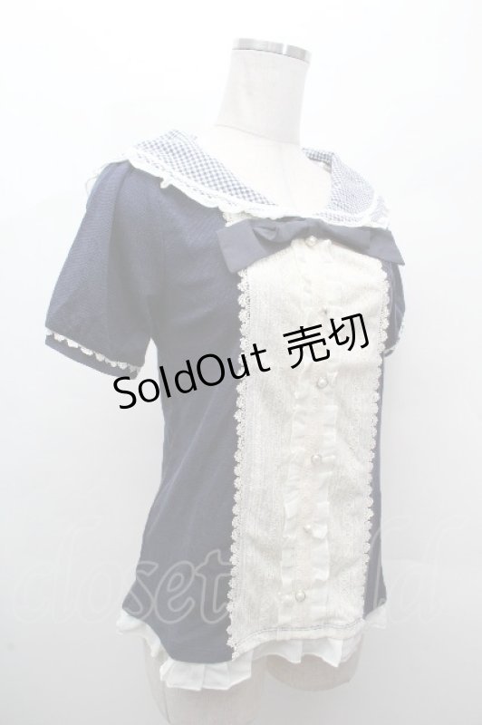 画像3: axes femme /  ブラウス風プルオーバー   S-26-04-19-024-AX-BL-HR-ZS (3)