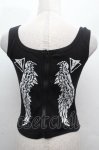 画像2: NieR Clothing / 羽根プリントタンクトップ  黒 S-26-04-19-027-PU-TO-HR-ZS (2)