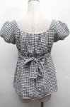 画像2: LOLITA / ギンガムトップス  黒ｘ白 S-26-04-19-029-LO-BL-HR-ZS (2)