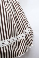 画像4: Cornet / ストライプワンピース  ブラウンｘ白 S-26-04-20-036-LO-OP-AS-ZS (4)