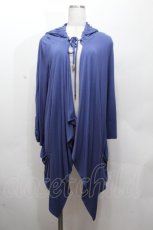 画像1: Rozen Kavalier / クロス風刺繍フードロングカーディガン  青ＸブラウンＸグレー S-26-04-20-041-OO-TO-SA-ZS (1)