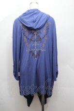 画像3: Rozen Kavalier / クロス風刺繍フードロングカーディガン  青ＸブラウンＸグレー S-26-04-20-041-OO-TO-SA-ZS (3)