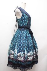 画像2: Ozz oneste / 総柄ノースリーブワンピース  ブルー S-26-04-20-043-OO-OP-AS-ZS (2)