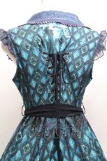 画像5: Ozz oneste / 総柄ノースリーブワンピース  ブルー S-26-04-20-043-OO-OP-AS-ZS (5)