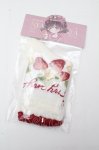 画像1: Nyanya / Strawberry Flowers on the Hill ソックス  白ｘ赤 S-26-04-20-1001-EL-OP-HR-ZS (1)
