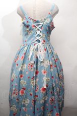 画像2: Miss Point / Early Summer Berry Picture Bookジャンパースカート L サックス S-26-04-20-1044-0-OP-HR-ZS (2)