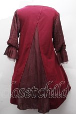 画像2: axes femme / バックシャンチュニック  ワイン S-26-04-20-1046-AX-BL-AS-ZS (2)