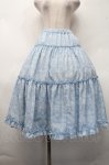 画像1: m petit by misako / NINA'Sギャザースカート  サックスｘアイボリー S-26-04-20-1054-LO-SK-HR-ZS (1)
