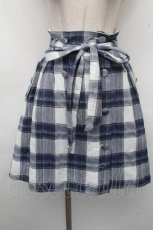 画像1: axes femme / ベルト付タータンチェックスカート  ブルー S-26-04-20-1055-AX-JA-AS-ZS (1)