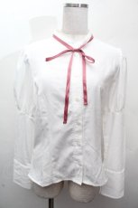 画像1: Kurumi Collaboration / KRデシンジゴスリブラウス M 白 S-26-04-20-1023-GO-BL-HR-ZS (1)
