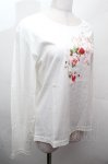 画像3: PINK HOUSE / オーナメントローズプリントカットソー  白 S-26-04-20-1024-LO-TO-HR-ZS (3)