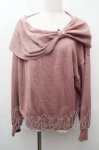 画像1: axes femme / ドレープリボンニット  ピンクベージュ S-26-04-20-1028-AX-TO-HR-ZS (1)
