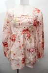 画像1: PINK HOUSE / ローズ柄チュニック  ピンク S-26-04-20-1029-LO-BL-HR-ZS (1)