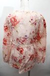画像2: PINK HOUSE / ローズ柄チュニック  ピンク S-26-04-20-1029-LO-BL-HR-ZS (2)
