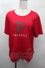 画像1: PINK HOUSE / Pロゴアップリケ付きカットソー  赤 S-26-04-20-1031-LO-TO-HR-ZS (1)