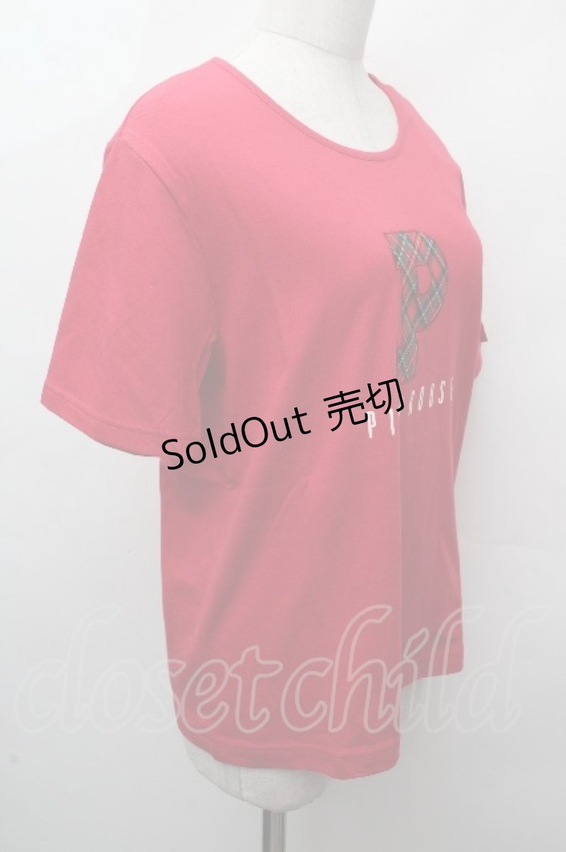画像3: PINK HOUSE / Pロゴアップリケ付きカットソー  赤 S-26-04-20-1031-LO-TO-HR-ZS (3)